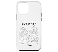 Carcasa para iPhone 12 Mini Pingüino Solitario marchando hacia la montaña desorientado, Pero por qué