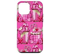 Carcasa para iPhone 12 Mini Pink Latte Love Valentine Nurse Motif For Coffee Lover