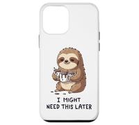 Carcasa para iPhone 12 Mini Podría necesitar café más Tarde - Lazy Sloth Caffeine Fix