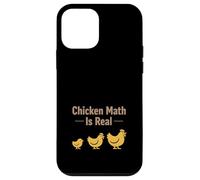 Carcasa para iPhone 12 Mini Pollo Matemáticas Demasiados Pollos Patio Patio Aves Humor Flocado