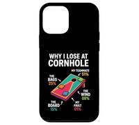 Carcasa para iPhone 12 Mini por qué pierdo en Cornhole Funny Cornhole Player