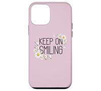 Carcasa para iPhone 12 Mini Positive Floral Daisy Flower, Inspirational, Keep on Smiling