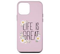 Carcasa para iPhone 12 Mini Positive Floral Daisy Flower, Inspirational, Life is Great