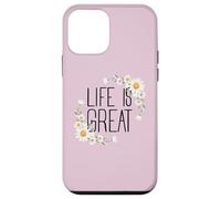 Carcasa para iPhone 12 Mini Positive Floral Daisy Flower, Inspirational, Life is Great