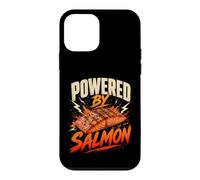 Carcasa para iPhone 12 Mini Powered by Salmon Funny Saying Humor Joke Gag