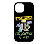 Carcasa para iPhone 12 Mini PRECAUCIÓN Científico Loco en el Trabajo - Científico científico Divertido