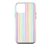 Carcasa para iPhone 12 Mini Preppy Striped Summer Rainbow Stripes