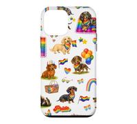 Carcasa para iPhone 12 Mini Pride Dachshund Wiener Dog Rainbow