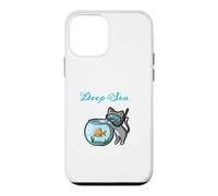Carcasa para iPhone 12 Mini Profesional buceador de Aguas Profundas Gato Gatito con pecera