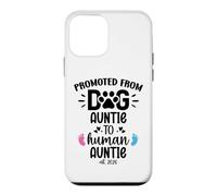 Carcasa para iPhone 12 Mini Promoted from Dog Auntie to Human Auntie 2026 1st Time Aunt