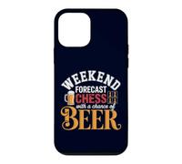 Carcasa para iPhone 12 Mini Pronóstico de Fin de Semana Ajedrez con una Oportunidad de Cerveza Jugador Divertido