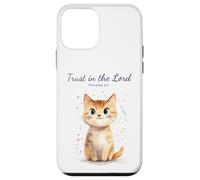Carcasa para iPhone 12 Mini Proverbs 3:5 Trust in The Lord - Women Girls Cat Verse