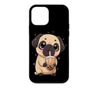 Carcasa para iPhone 12 Mini Pug Boba Tea Bubble Tea Anime Kawaii Dog