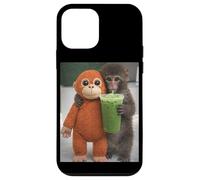 Carcasa para iPhone 12 Mini Punch The Monkey Meme X Ape Cute Punch Monkey Baby Meme