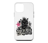 Carcasa para iPhone 12 Mini Punk Cat Nine Lives No Masters Mohawk Anarchy