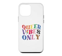 Carcasa para iPhone 12 Mini Queer Vibes Only Gay Pride Month LGBTQ Rainbow Pride Lesbian