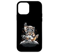 Carcasa para iPhone 12 Mini Raccoon Astronaut On The Moon with Rocket Retro Space Iconic