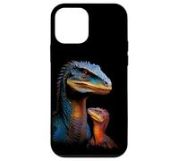 Carcasa para iPhone 12 Mini Raptor Dad/Mom & Baby Graphic Design Adult & Kids (Black)