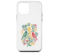 Carcasa para iPhone 12 Mini Rasta Reggae Roots Three Birds Jamaica Folk Art Floral