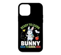 Carcasa para iPhone 12 Mini Ready To Learn Bunny Back To School 2026 Estudiante Niños Niñas