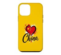 Carcasa para iPhone 12 Mini Recuerdo de Viaje de Negocios con la Bandera de Vacaciones en Forma de corazón de «Me Encanta China