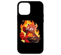 Carcasa para iPhone 12 Mini Red Panda Cooking Grill BBQ Funny Gift Red Panda