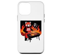 Carcasa para iPhone 12 Mini Red Panda Cooking Grill BBQ Funny Gift Red Panda