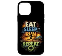 Carcasa para iPhone 12 Mini Regalo Divertido para Corredores de Eat Sleep Run Repeat