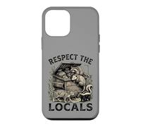Carcasa para iPhone 12 Mini Respect The Locals Raccoon Funny Street Cats Respeta a los Locales