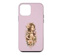 Carcasa para iPhone 12 Mini Retrato botánico místico de la Diosa Floral Serpent Muse