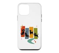Carcasa para iPhone 12 Mini Retro Mid-Century Modern Dog 50's 60's Style Funny Dachshund