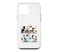Carcasa para iPhone 12 Mini Retro Mid-Century Modern Dog 50's 60's Style Funny Dog Cute