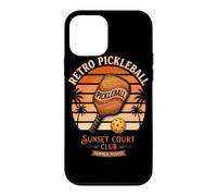 Carcasa para iPhone 12 Mini Retro Pickleball Sunset Court Club Ropa Vintage