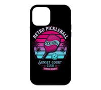 Carcasa para iPhone 12 Mini Retro Pickleball Sunset Court Club Ropa Vintage