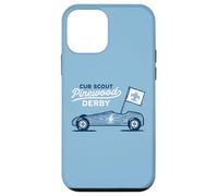Carcasa para iPhone 12 Mini Retro Pinewood Derby Cub Scouts Racer Race Car Logo
