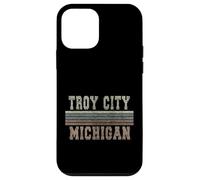 Carcasa para iPhone 12 Mini Retro Troy Ciudad Michigan