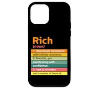 Carcasa para iPhone 12 Mini Rich Style tee Shirts, Yes I'm Rich, Cool Rich Graphic