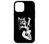 Carcasa para iPhone 12 Mini Rock Cat Playing Guitar - Funny Guitar Cat