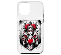 Carcasa para iPhone 12 Mini Rojo Reina de Corazones Corona Rebelde Gafas de Sol Poker Card Mujeres