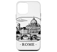 Carcasa para iPhone 12 Mini Roma, la Ciudad eterna. Silueta Decorativa.