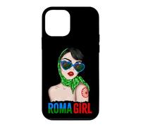 Carcasa para iPhone 12 Mini Roma Traveller Girl - Romani Flag Proud Womens