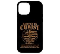 Carcasa para iPhone 12 Mini Rooted in Christ Shirt Christian Shirt for Men Cross Shirt