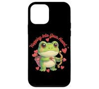 Carcasa para iPhone 12 Mini Saltando en tu corazón Rana Cupido Valentine Frog Love