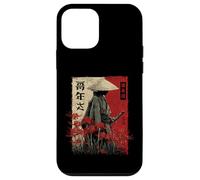 Carcasa para iPhone 12 Mini Samurai Guerrero Rojo Araña Lirio Flor Anime Otaku Japonés