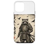 Carcasa para iPhone 12 Mini Samurai Raccoon Warrior Katana Arte Japonés Papelera Panda