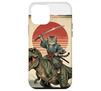 Carcasa para iPhone 12 Mini Samurai T-Rex Dinosaurio Katana Japonés Sun Art Dino Japón