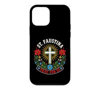 Carcasa para iPhone 12 Mini Santa Faustina ruega por Nosotros católica Floral