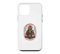Carcasa para iPhone 12 Mini Santa Muerte Tie Dye Folk Saint Roses Velas Diseño