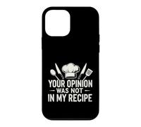 Carcasa para iPhone 12 Mini Sarcástico Tu Opinión No Fue Mi Receta Diciendo