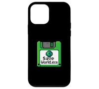 Carcasa para iPhone 12 Mini Save World Earth Day Floppy Disk Computer Geek Boy Hombres Mujeres